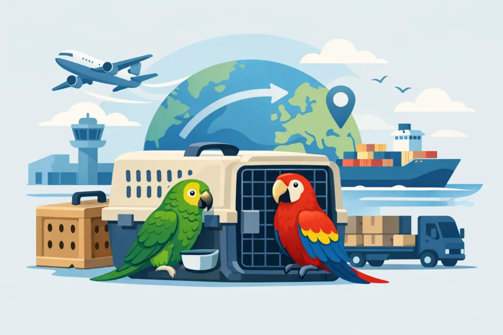How to Ship Parrots Internationally Safely