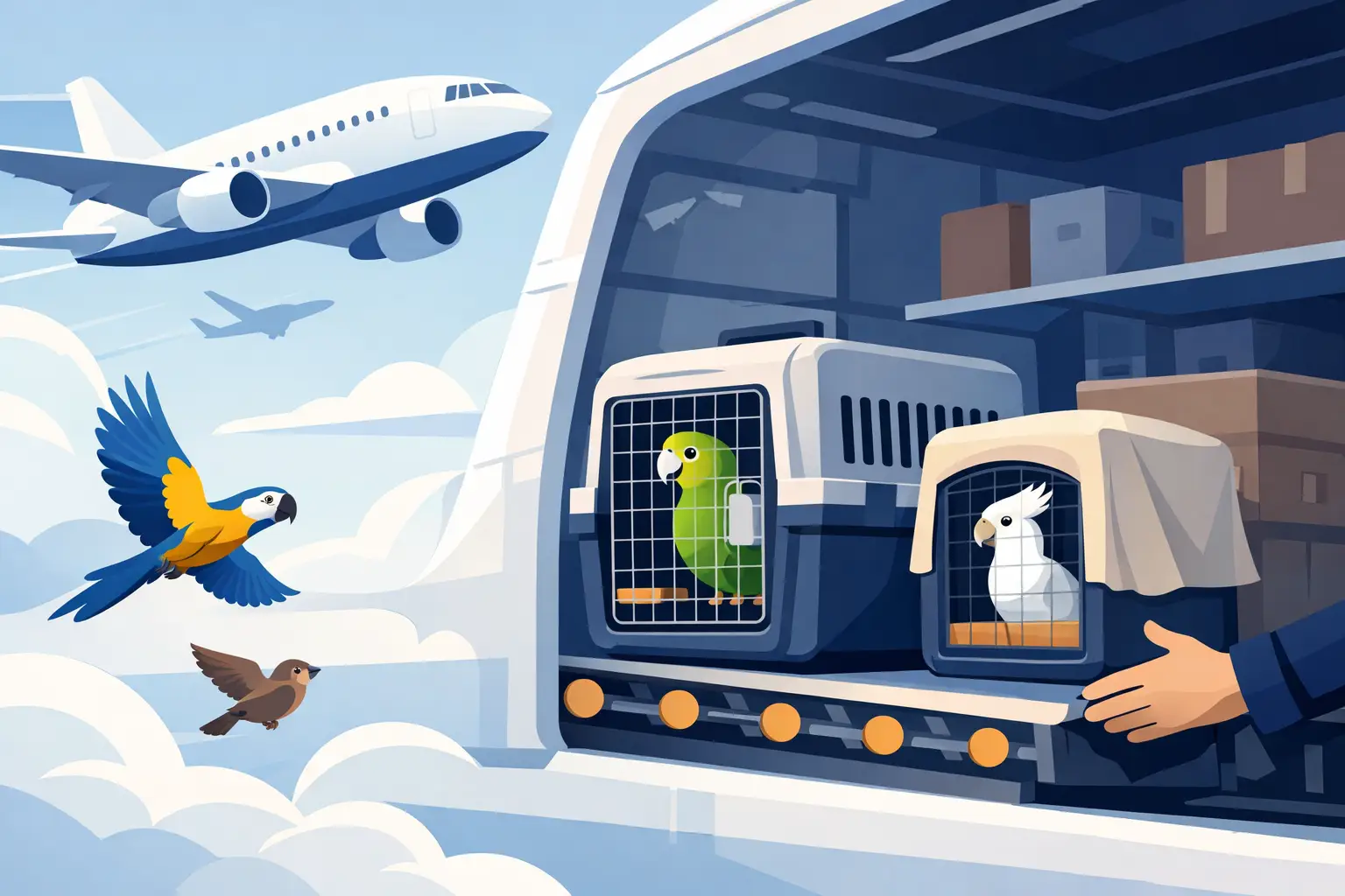 Moving Birds on Commercial Airlines
