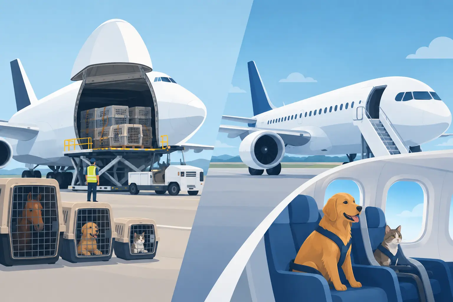 Cargo Freighter Versus Passenger Aircraft for Animals
