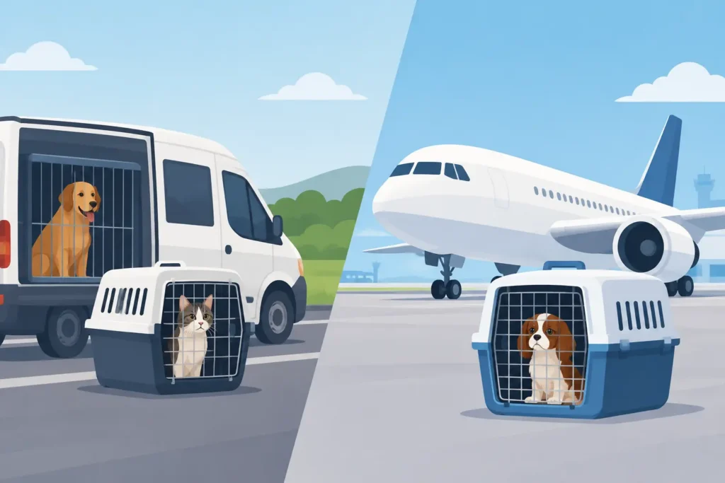 Ground Transport Versus Air Shipping for Animals