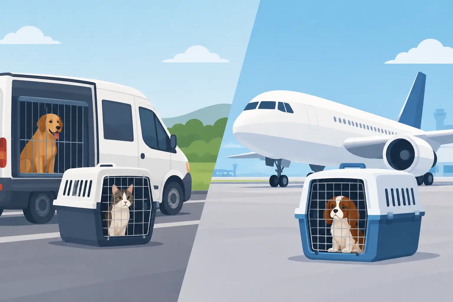Ground Transport Versus Air Shipping for Animals